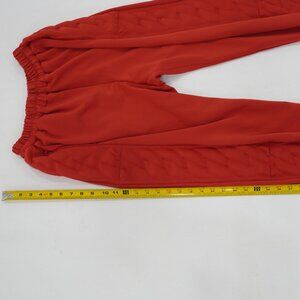 Casual Chic Orange Palazzo Pants Statement Trousers Comfy